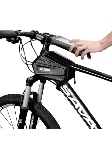 Vattentät Cykelväska med Mobilfack WildMan HardPouch XXL