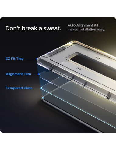 2-PACK Samsung S21 Plus Härdat Glas Installationsram Spigen EZ Fit