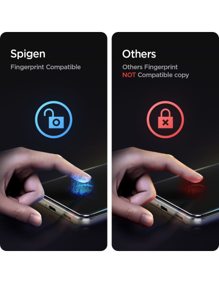 2-PACK Samsung S21 Plus Härdat Glas Installationsram Spigen EZ Fit