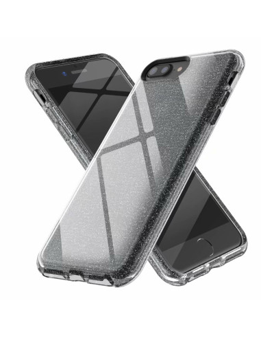 iPhone 7 Plus / 8 Plus Stötdämpande Mobilskal Gnistra Svart