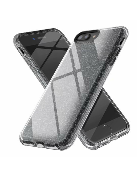 iPhone 7 Plus / 8 Plus Stötdämpande Mobilskal Gnistra Svart
