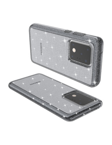 Samsung S20 Ultra Stötdämpande Mobilskal Gnistra Svart