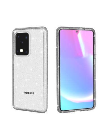 Samsung S20 Ultra Stötdämpande Mobilskal Gnistra Silver
