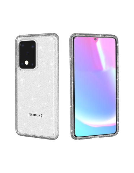 Samsung S20 Ultra Stötdämpande Mobilskal Gnistra Silver
