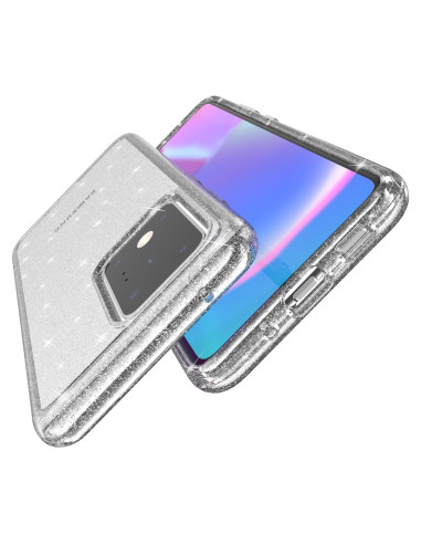 Samsung S20 Ultra Stötdämpande Mobilskal Gnistra Silver