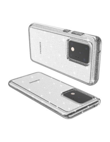 Samsung S20 Ultra Stötdämpande Mobilskal Gnistra Silver
