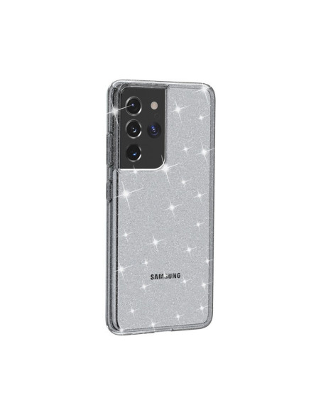 Samsung S21 Ultra Stötdämpande Mobilskal Gnistra Svart