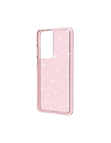 Samsung S21 Ultra Stötdämpande Gummiskal Gnistra Roséguld