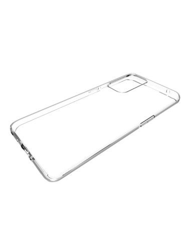 Transparent skal för OnePlus 9 Pro, visat snett ovanifrån för att visa kanterna