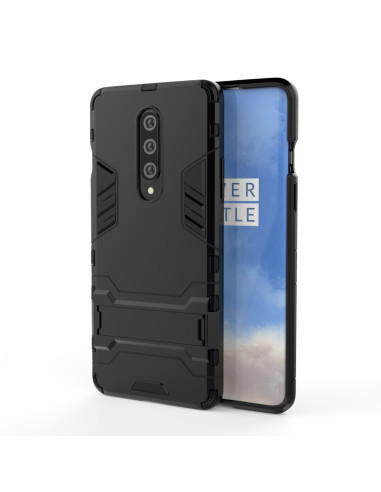 OnePlus 8 stöttåligt skal med kickstand, visat från sidan med telefon insatt