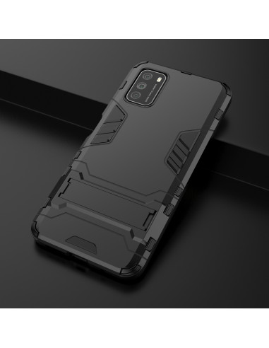 Xiaomi Poco M3 stöttåligt skal med kickstand, visat bakifrån med kickstandet utfällt