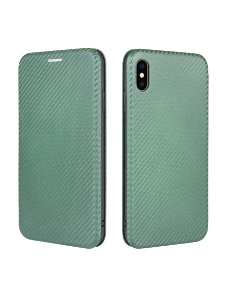 iPhone XS Max Flipfodral Kortfack CarbonDreams Grön