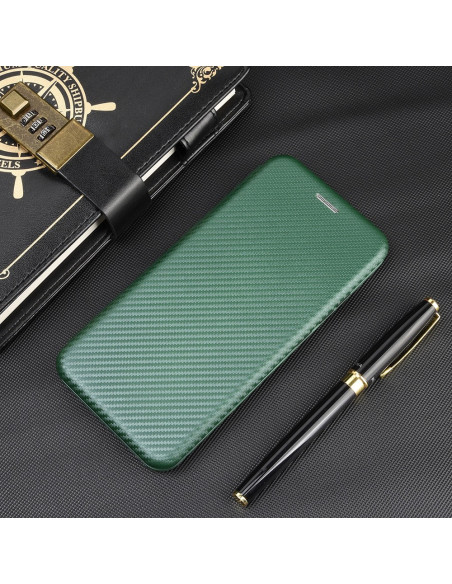 iPhone XS Max Flipfodral Kortfack CarbonDreams Grön