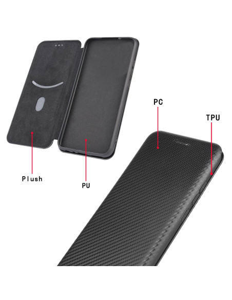 Detaljvy av det gröna flipfodralet för iPhone 11 Pro Max, med fokus på insidan och materialet