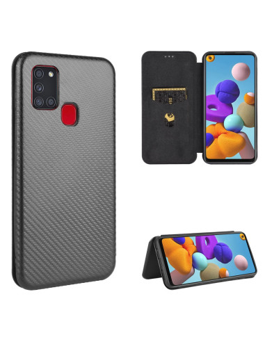 Samsung A21s Flipfodral Kortfack CarbonDreams