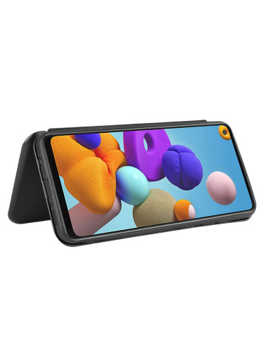 Samsung A21s Flipfodral Kortfack CarbonDreams