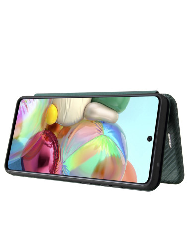 Samsung A72 5G Flipfodral Kortfack CarbonDreams Grön
