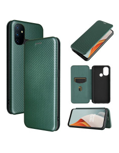 OnePlus Nord N100 Flipfodral Kortfack CarbonDreams Grön