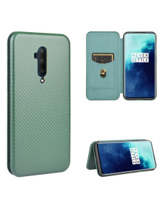 OnePlus 7T Pro Flipfodral Kortfack CarbonDreams Grön
