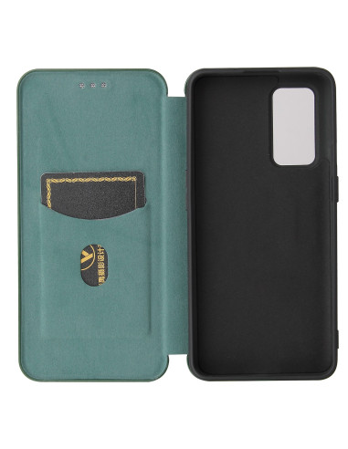 OnePlus 9 Flipfodral Kortfack CarbonDreams Grön