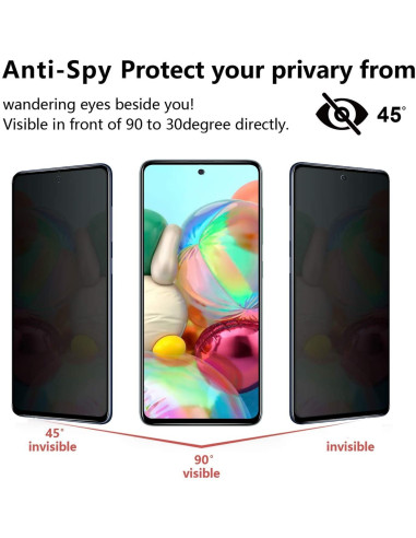 Samsung A72 5G Privacy Härdat glas 0.26mm 2.5D 9H