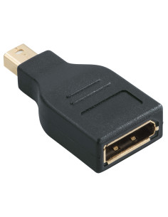 Svart HAMA Adapter DisplayPort till Mini DisplayPort med guldpläterad kontakt