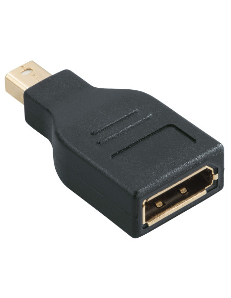 Svart HAMA Adapter DisplayPort till Mini DisplayPort med guldpläterad kontakt