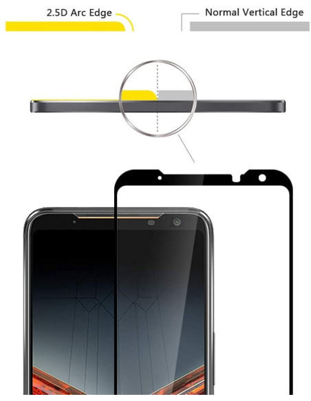 ROG Phone 5 Härdat Glas 0.26mm 9H Fullframe