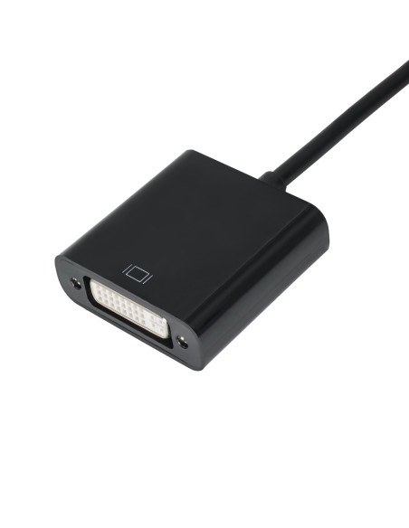 Närbild på DVI-kontakten av Mini DisplayPort till DVI-adapter