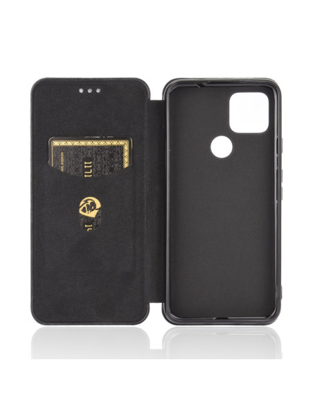 Google Pixel 4a 5G Flipfodral Kortfack CarbonDreams Svart