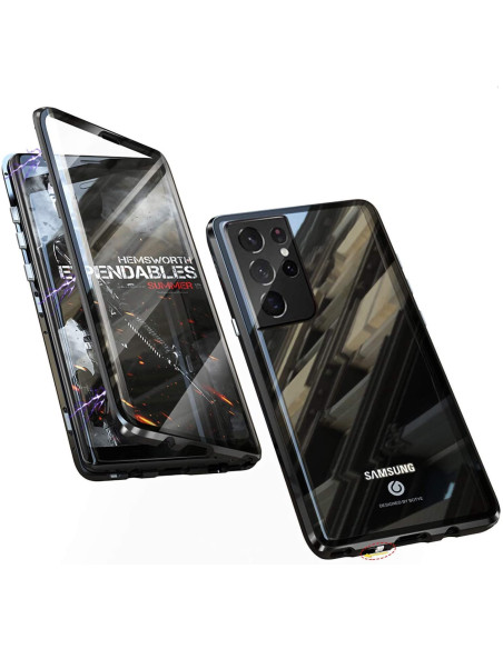 Samsung S21 Ultra Heltäckande Premium Skal Glassback® V4