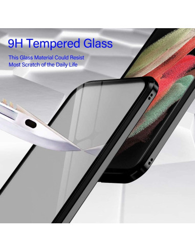 Samsung S21 Ultra Heltäckande Premium Skal Glassback® V4