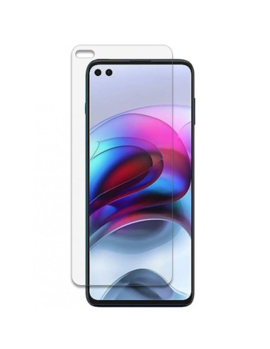 Härdat glas för Motorola Moto G100 med transparent yta, monterad på skärmen