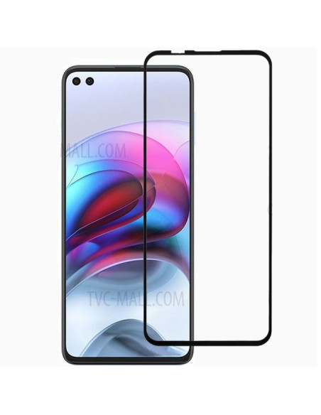 Framifrån vy av Motorola Moto G100 härdat glas med 2.5D design