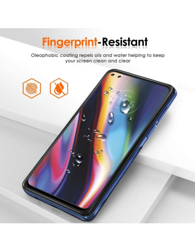 Motorola Moto G100 härdat glas med fokus på fingeravtrycksskydd och klarhet