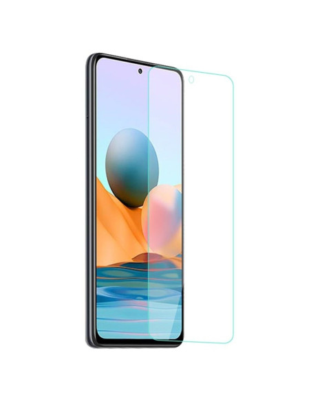 Härdat glas för Xiaomi Redmi Note 10, monterat på telefonens skärm med tydlig vy