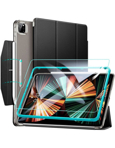 iPad Pro 12.9" 2021 Flipfodral + Härdat Glas ESR Ascend Trifold