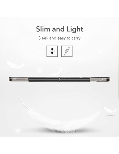 Sidan av iPad Pro 12.9" flipfodral som visar dess tunna och lätta design