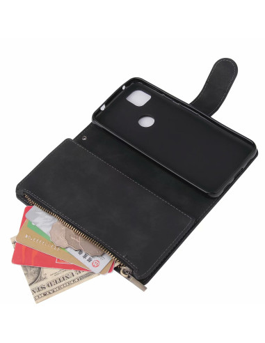 Google Pixel 4a 5G Multifunktionellt Plånboksfodral Zipper 8-Fack