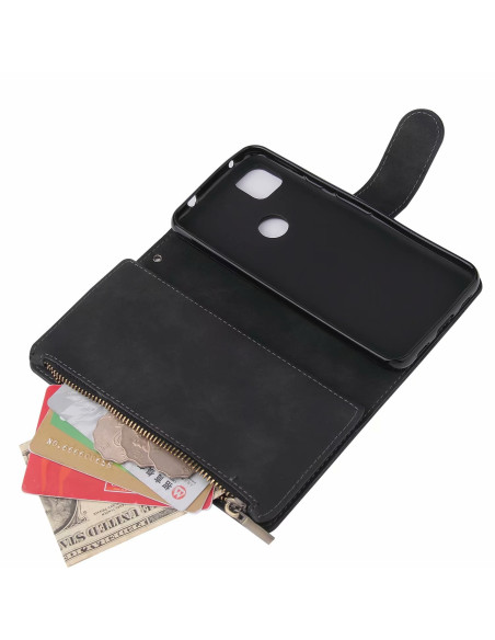 Google Pixel 4a 5G Multifunktionellt Plånboksfodral Zipper 8-Fack