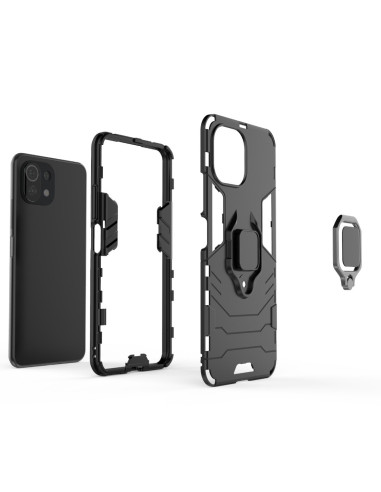 Xiaomi Mi 11 Lite Stöttåligt Skal med Ringhållare ThinArmor