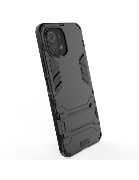 Xiaomi Mi 11 Lite stöttåligt skal med kickstand, sett från baksidan med fokus på kickstand-funktionen