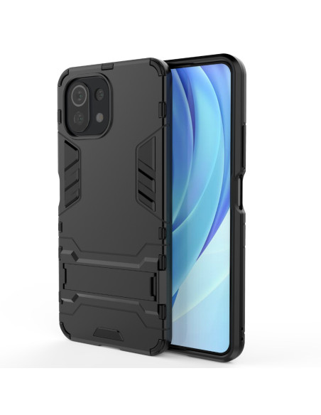 Xiaomi Mi 11 Lite stöttåligt skal med kickstand, visat från sidan med fokus på design och material