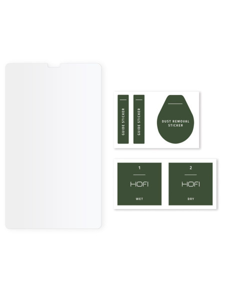 Hofi Glass Pro+ skärmskydd för Samsung Tab A7 Lite 8.4" med installationsverktyg och rengöringsmaterial