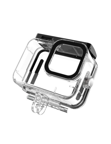 Detaljvy av GoPro Hero 9 Black vattentätt skal med öppet lock