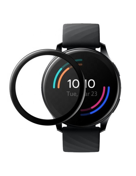 Närbild av OnePlus Watch med FullFrame 3D härdat glas monterat framifrån