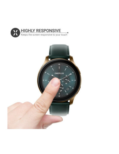 OnePlus Watch med FullFrame 3D härdat glas, fingertryck på skärmen