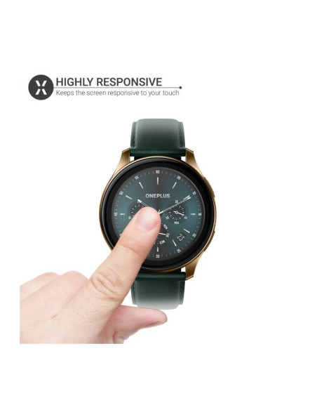 OnePlus Watch med FullFrame 3D härdat glas, fingertryck på skärmen