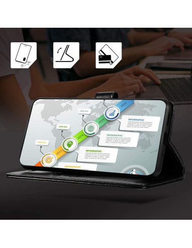 Zenfone 8 Flip Plånboksfodral PU-Läder 4-FACK