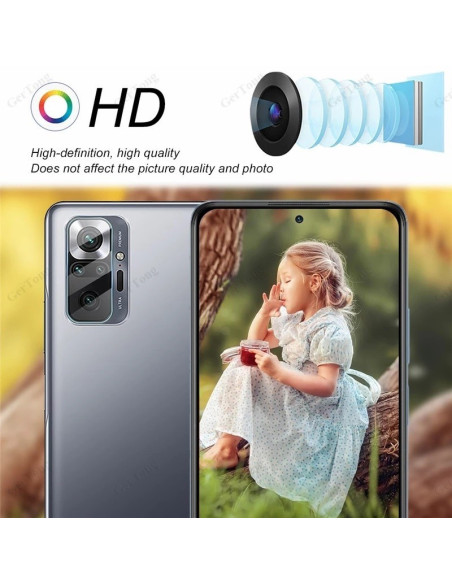 Xiaomi Redmi Note 10 Pro 4G 5D Kamera Linsskydd Flexibelt Glas